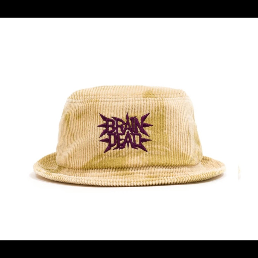 Brain Dead spiky cord bucket hat with stitched brand logo